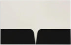 JAM PAPER Custom Printed Semi-Gloss Folders with Round Corner Pockets - Personalized Logo & Text - 10 pt C2S - Black - 250/Pack