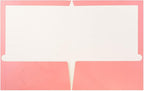 JAM PAPER Laminated Two Pocket Glossy School Folders - Letter Size - High Gloss Baby Pink Pastel - 6/Pack