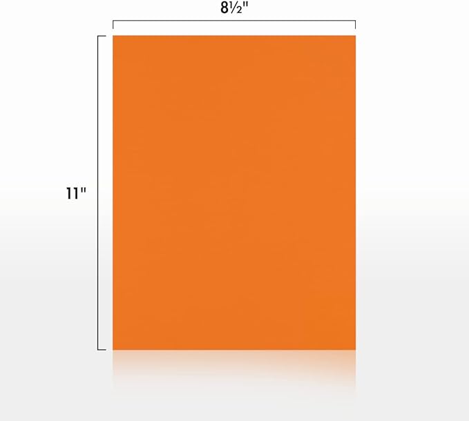 LUXPaper 8.5" x 11" Paper | Letter Size | Mandarin Orange | 80lb. Text | 500 Qty