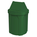 Sturdy Essentials 42 Gallon Round 100% Recycled Plastic Indoor or Outdoor Commercial Trash Can with Easy Access Swing Top Lid | Industrial Strength | Great for Schools and Businesses - Green