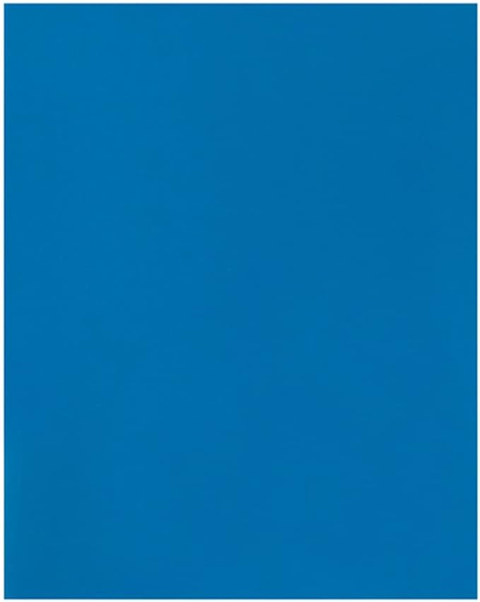 JAM PAPER Laminated Two Pocket Glossy School Folders - Letter Size - High Gloss Blue - 6/Pack