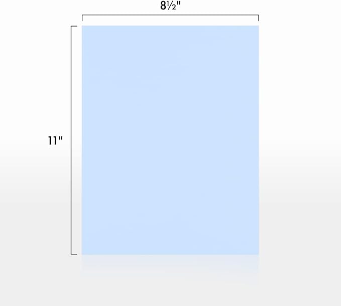LUXPaper 8.5" x 11" Paper | Letter Size | Baby Blue | 80lb. Text | 250 Qty