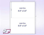 NextDayLabels - 8-1/2 x 11 Neon Color High Light Fluorescent Labels for Laser & Inkjet Printer (Pink Fluorescent, 8-1/2" x 5-1/2" - 2 Per Page | 50 Labels)