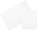 JAM PAPER Laminated Two Pocket Glossy School Folders - Letter Size - High Gloss White - 6/Pack