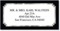 Colorful Images Black and Silver Foil Return Address Mailing Labels, Personalized with Names & Addresses, Set of 144 Custom Self Adhesive, Easy Peel Flat Label Sheets, 1-⅛ ”x 2-¼” Size