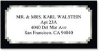 Colorful Images Black and Silver Foil Return Address Mailing Labels, Personalized with Names & Addresses, Set of 144 Custom Self Adhesive, Easy Peel Flat Label Sheets, 1-⅛ ”x 2-¼” Size