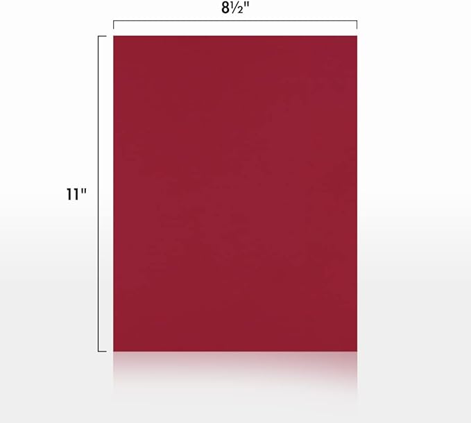 LUXPaper 8.5" x 11" Paper | Letter Size | Garnet Red | 80lb. Text | 50 Qty