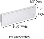 Glass Wall Name Plate Holders - Single Sided 8-1/2" Wide x 2" high (10 - PK, 1/2" Cubicle Wall) by Plastic Products Mfg.