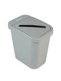 Sturdy Essentials City Box 7 Gallon Paper Recycling Bin with Lid for Residential, Business, and Commercial Recycling - NYC Compliant - Grey