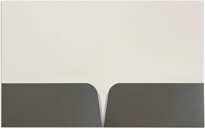 JAM PAPER Custom Printed Semi-Gloss Folders with Round Corner Pockets - Personalized Logo & Text - 12pt C1S - Grey - 250/Pack