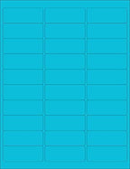 NextDayLabels - 8-1/2 x 11 Neon Color High Light Fluorescent Labels for Laser & Inkjet Printer (Blue Fluorescent, 1" x 2-5/8" - 30 Per Page | 3000 Labels)