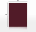 LUXPaper 8.5" x 11" Cardstock | Letter Size | Burgundy Linen | 100lb. Cover (183lb. Text) | 500 Qty