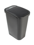 Sturdy Essentials City Box 10 Gallon Waste Bin Trash Can with Lid for Residential, Offices, and Commercial Recycling - NYC Compliant- NYC Compliant - Black