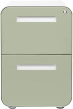 Laura Davidson Furniture Stockpile 2 Drawer Mobile File Cabinet with Lock - Under Desk Metal Filing Cabinet, Legal/Letter File Folders, Wheels and Stationary Feet, Pre-Assembled, Sage Green