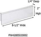 Glass Wall Name Plate Holders - Single Sided 8-1/2" Wide x 2" high (10 - PK, 1/4" Cubicle Wall) by Plastic Products Mfg.