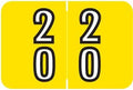 Doctor Stuff - File Folder Labels, Terminal Digit Filing, Consecutive Double Digit Numbers 20-29, Barkley FDDBM Match - BXDM Series Chart Stickers, Yellow, 1" x 1-1/2", 500/Roll
