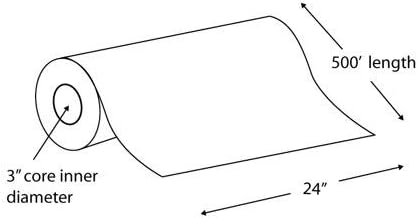 Alliance Wide Format Paper 24" x 500' Rolls Bond Engineering (20lb | 45 Rolls, 24 In x 500 Ft | 3" Core)