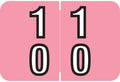 Doctor Stuff - File Folder Labels, Terminal Digit Filing, Consecutive Double Digit Numbers 10-19, Barkley FDDBM Match - BXDM Series Chart Stickers, Pink, 1" x 1-1/2", 500/Roll