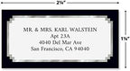 Colorful Images Black and Silver Foil Return Address Mailing Labels, Personalized with Names & Addresses, Set of 144 Custom Self Adhesive, Easy Peel Flat Label Sheets, 1-⅛ ”x 2-¼” Size