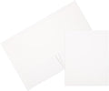 JAM PAPER Laminated Two Pocket Glossy Folders - White - 3/Pack