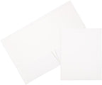 JAM PAPER Laminated Two Pocket Glossy Folders - White - 3/Pack