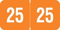 2025 Year Stickers, Doctor Stuff 2025 Chart Stickers, Orange/White Color Coded, Ringbook Sheets, Reynolds & Reynolds Style, USA Made Year Labels for End Tab File Folders, 270/Package, 3/4" x 1-1/2"
