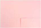 LUXPaper 9" x 12" Presentation Folders | Two Pocket | Candy Pink | 100lb. Cover | 10 Qty