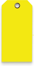Tags 4 Less 15 Mil Waterproof Plastic Tags, Pack of 100 – 2” x 4” Heavy Duty Plastic Tags for Labeling, Outdoor Tagging, Equipment Labeling, Luggage, Valves & More (Yellow)