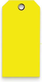 Tags 4 Less 15 Mil Waterproof Plastic Tags, Pack of 100 – 2” x 4” Heavy Duty Plastic Tags for Labeling, Outdoor Tagging, Equipment Labeling, Luggage, Valves & More (Yellow)