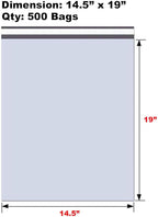 iMBAPrice 500 - 14.5x19 Premium Matte Finish White Poly Mailers Envelopes Bags (iMBA-6PM-500)