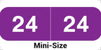 2024 MINI Year Labels, Doctor Stuff 2024 Chart Stickers, Purple Color Coded, Ames Small Style, USA Made Year Stickers for End Tab File Folders, 500/Roll, 1 Roll, 1/2" x 1-1/2"