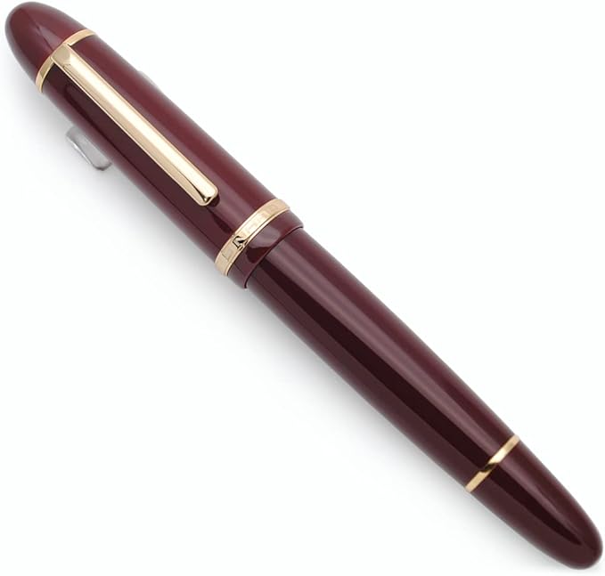 JINHAO X159 Fountain Pen (F Nib 0.5mm, Wine Red with Gold Clip)