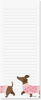 Current Dachshund Lined Personalized Shopping List Pad Set of 3, 50-Sheet Pads, 3 1/4 x 8 Inches, Memo Pad, Shopping List, to-Do Notes, Office Organizer