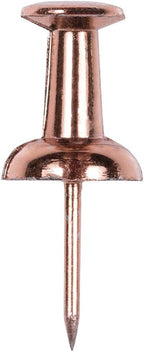 JAM PAPER Colorful Push Pins - Rose Gold Pushpins - 100/Pack