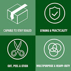 HERKKA Clear Packing Tape, 18 Rolls Heavy Duty Packaging Tape for Shipping Packaging Moving Sealing, Thicker Clear Packing Tape, 2 inches Wide, 65 Yards Per Roll, 1170 Total Yards