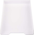 JAM PAPER Stackable Paper Trays - White - Desktop Document, Letter, & File Organizer Tray - Sold Individually