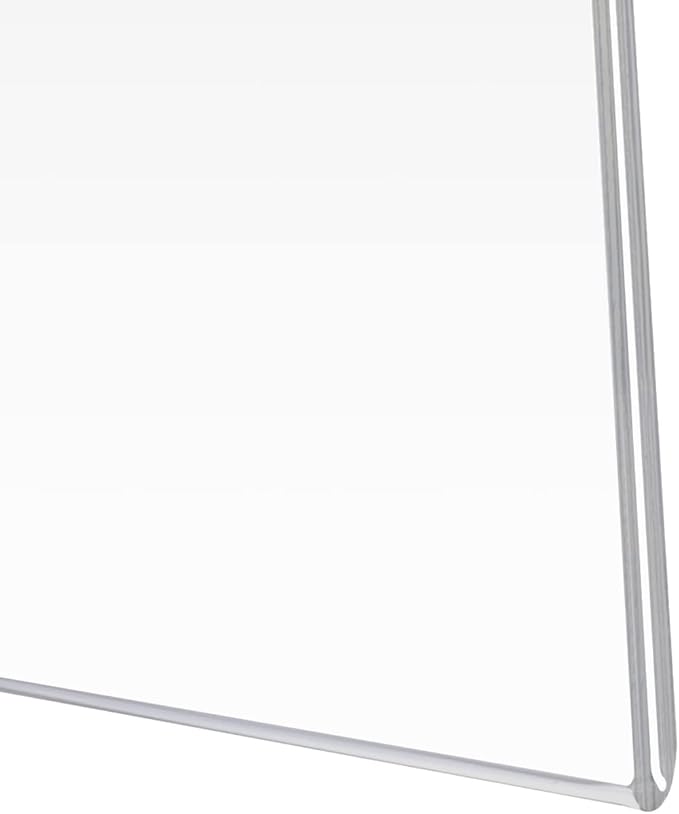 PecMuikee Acrylic Sign Holder 8.5x11 Horizontal, Wall Mount Acrylic Sign Holder and Plastic Paper Display Ad Frame bonus with 3M Tape and Mounting Screws for Restaurants, Office, Store, 20 Pcs