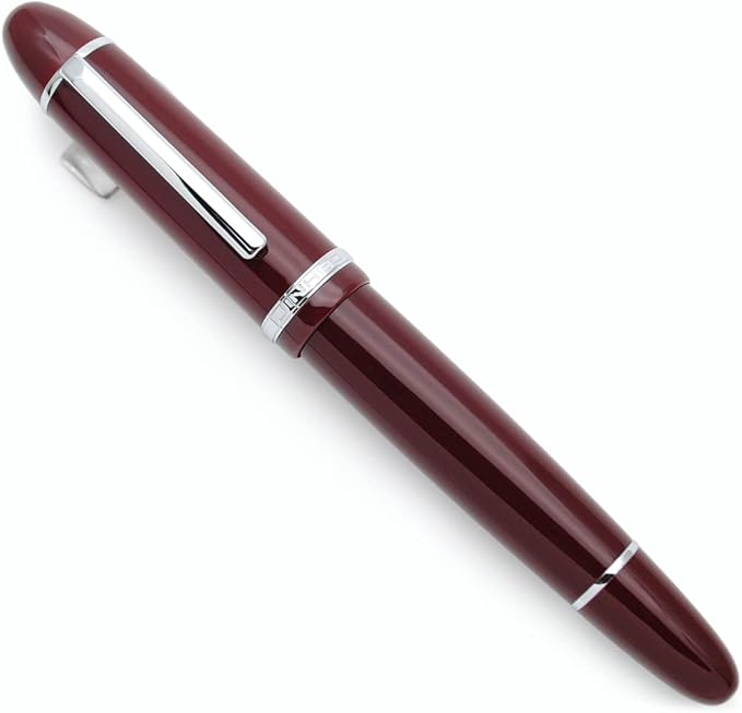 JINHAO X159 Fountain Pen (F Nib 0.5mm, Wine Red with Silvery Clip)