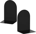 Lulonpon 2 Pieces Book Ends, Bookends, Books Stand, Metal Bookend for Shelves, Black Book Ends for School, Library, Desktop Organizer