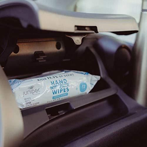 Juniper CLEAN, 1 Pack Hand Sanitizing Wipes, 72 Count Disposable Hand Sanitizer Wipes, Fresh Scent, Lint Free & Durable