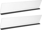 OSALADI 2pcs Clear Acrylic Computer Monitor Memo Boards Left Right Side Panel Note Holders with Adhesive Backing Reusable Desktop Organizer for Office Home School Space-Saving Screen