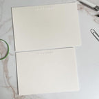 Personalized Embossed Flat Note Cards Set – Custom Blind Embossed Stationery with Envelopes – Premium Embossed Correspondence & Thank You Cards – Made in USA - 100 Pieces (2 Paper Sizes)