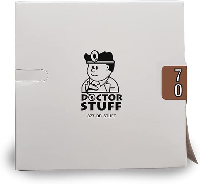 Doctor Stuff - File Folder Labels, Terminal Digit Filing, Consecutive Double Digit Numbers 70-79, Barkley FDDBM Match - BXDM Series Chart Stickers, Brown, 1" x 1-1/2", 500/Roll