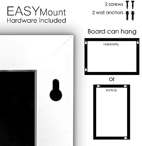 Loddie Doddie Magnetic Dry Erase White Board - 24 x 36 in White Frame - Built-in Tray & Dry Erase Board for Wall - Stain-Resistant Surface - Vertical & Horizontal Mounting on Magnetic Wall