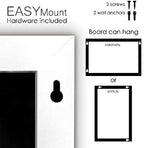 Loddie Doddie Magnetic Dry Erase White Board - 24 x 36 in White Frame - Built-in Tray & Dry Erase Board for Wall - Stain-Resistant Surface - Vertical & Horizontal Mounting on Magnetic Wall
