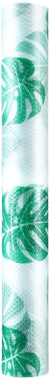 Monstera Shelf Liner for Drawers and Cabinets - Non Adhesive Waterproof Washable Cabinet Liner, Decorative Tropical Leaves Contact Paper for Kitchen Shelves, Pantry, Closet, Fridge