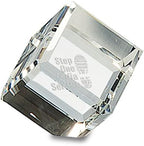 Executive Gift Shoppe | Personalized Crystal Cube Paperweight with Free Custom Engraving - 2" x 2"