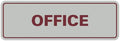 Signs ByLITA Standard Office Sign - Professional Business Signage - Easy to Install (Light Grey/Burgundy) - Small 1 Pack