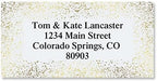 Colorful Images Gold Speckled Foil Metallic Return Address Mailing Labels, Personalized with Names & Addresses, Set of 144 Custom Self Adhesive, Easy Peel Flat Label Sheets, 1-⅛ ”x 2-¼” Size