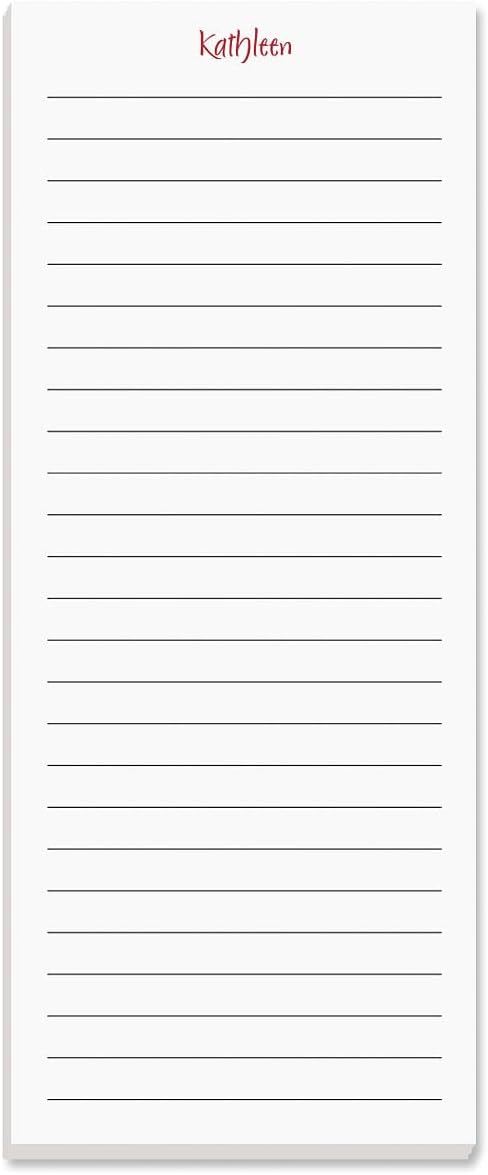Current Elegant Lined Personalized Notepads – Set of 3, 50-Sheet Pads, 3 1/4 x 8 Inches, Memo Pad, Shopping List, to-Do Notes, Office Organizer